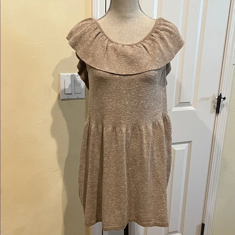 mini sweater dress zara | Tops | Zara Tan Knit SOFT KNIT SHORT DRESS -